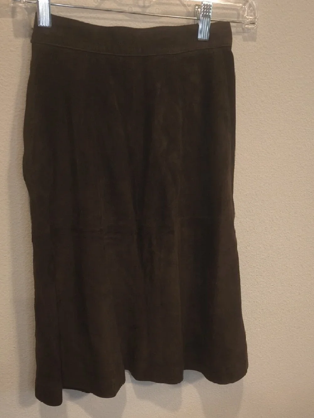 Gucci Brown Suede Midi Skirt Tom Ford Era 38 Size 4 - Picture 3 of 5